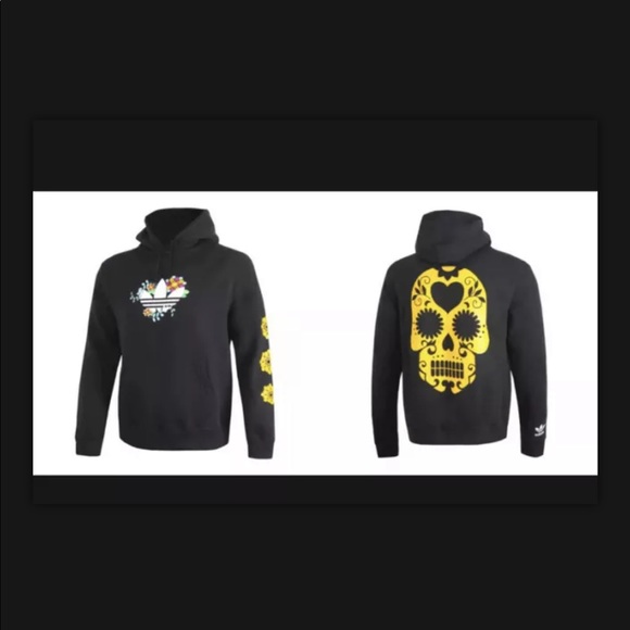 adidas Originals | Shirts | Mens Adidas Originals Day Of The Dead Trefoil  Hoodie Size Small New With Tags | Poshmark